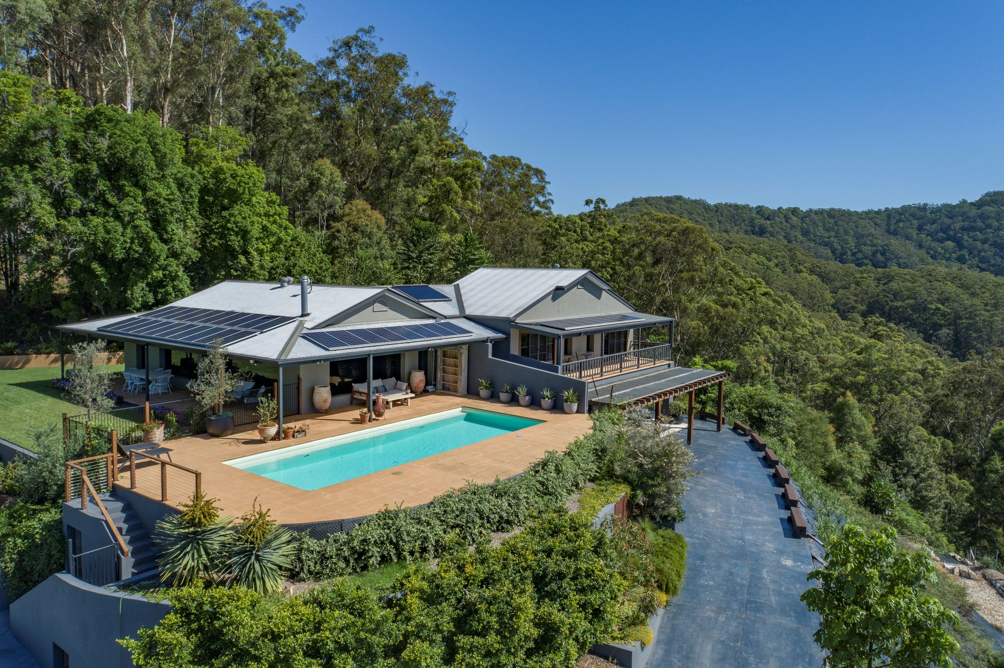 Aerial view of the whole Hilltop Sanctuary property